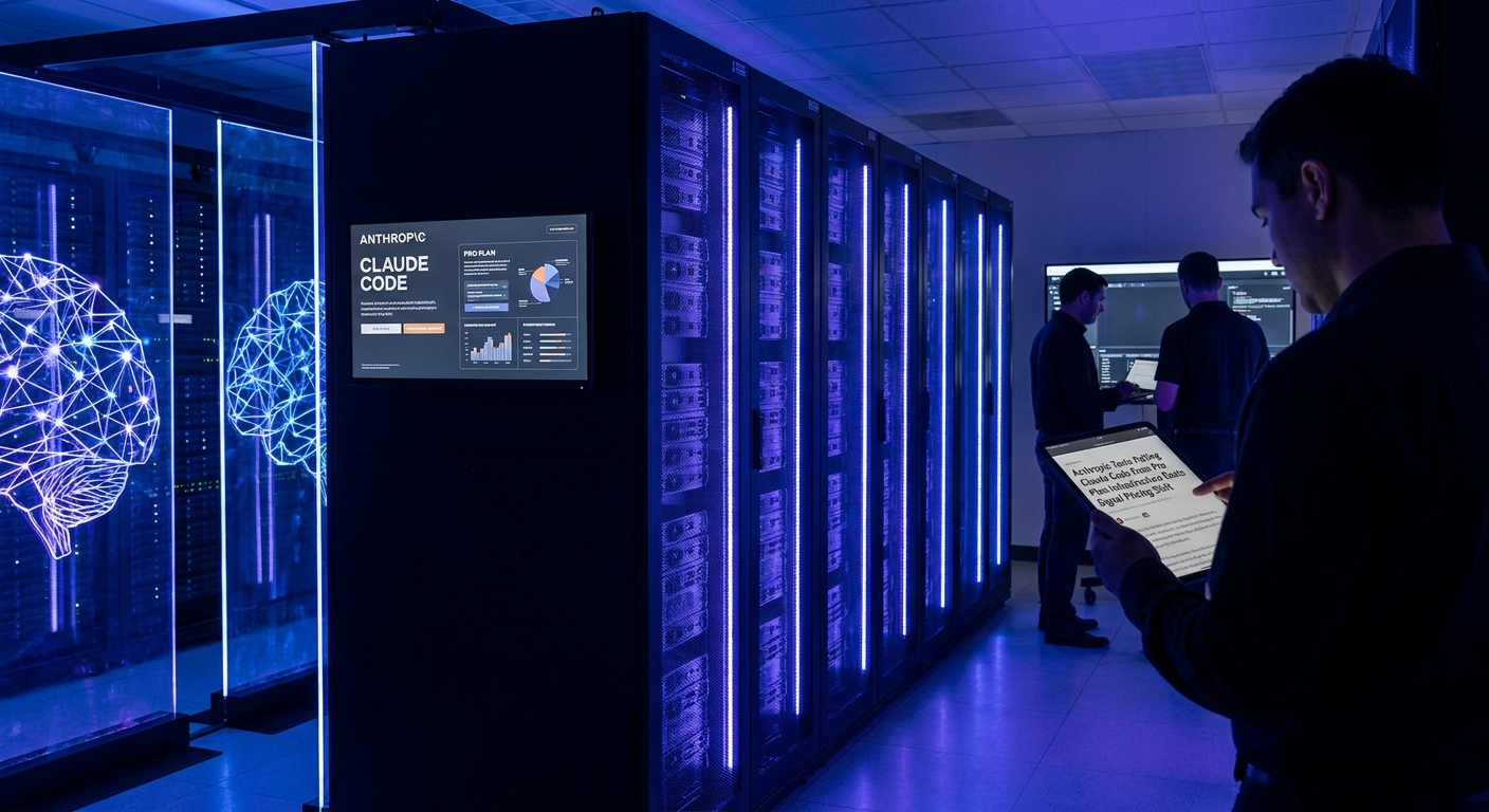 Anthropic pricing page with Claude Code removal from Pro plan A/B test controversy