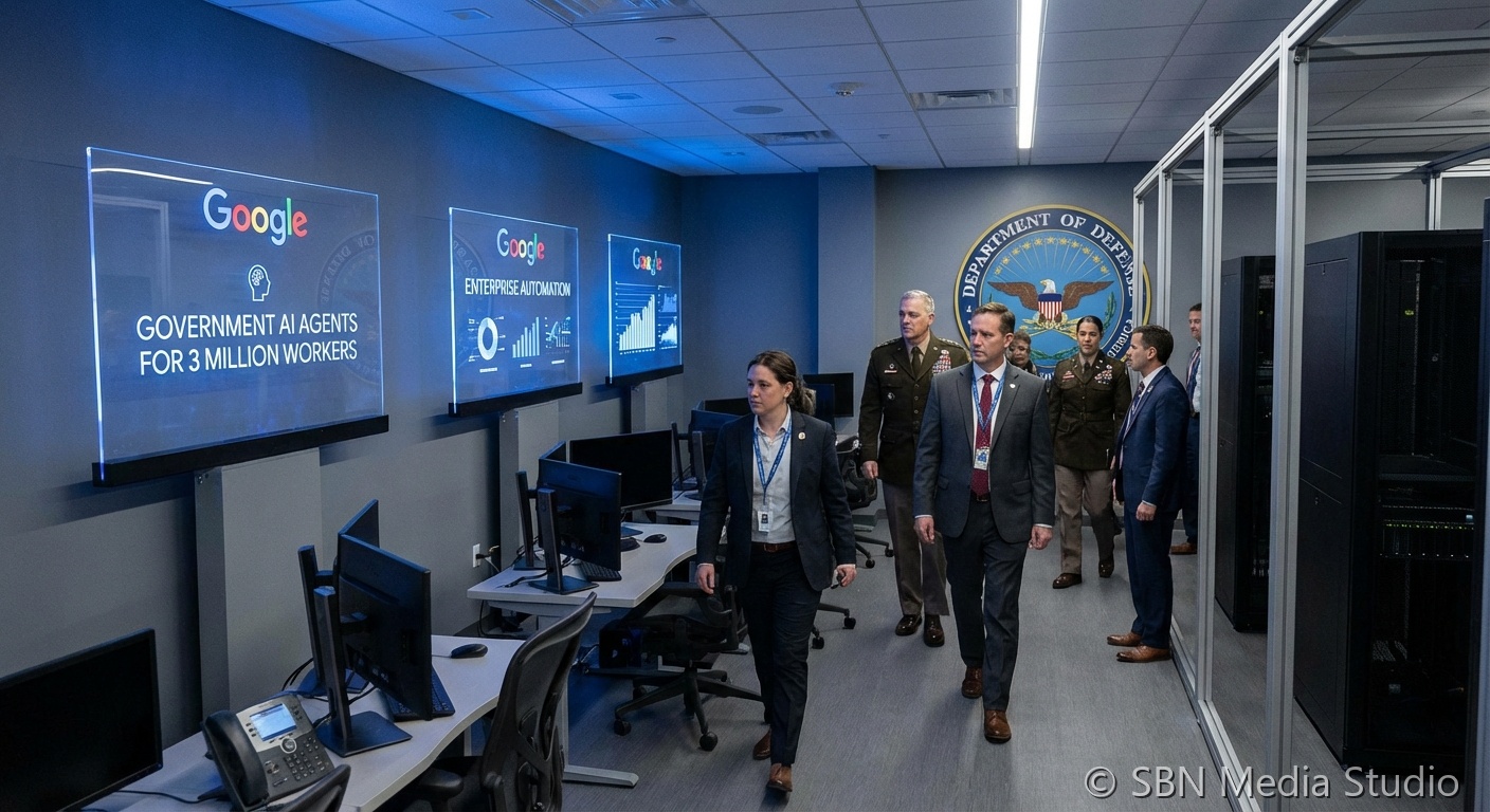 Cloud computing infrastructure representing Google's enterprise AI deployment