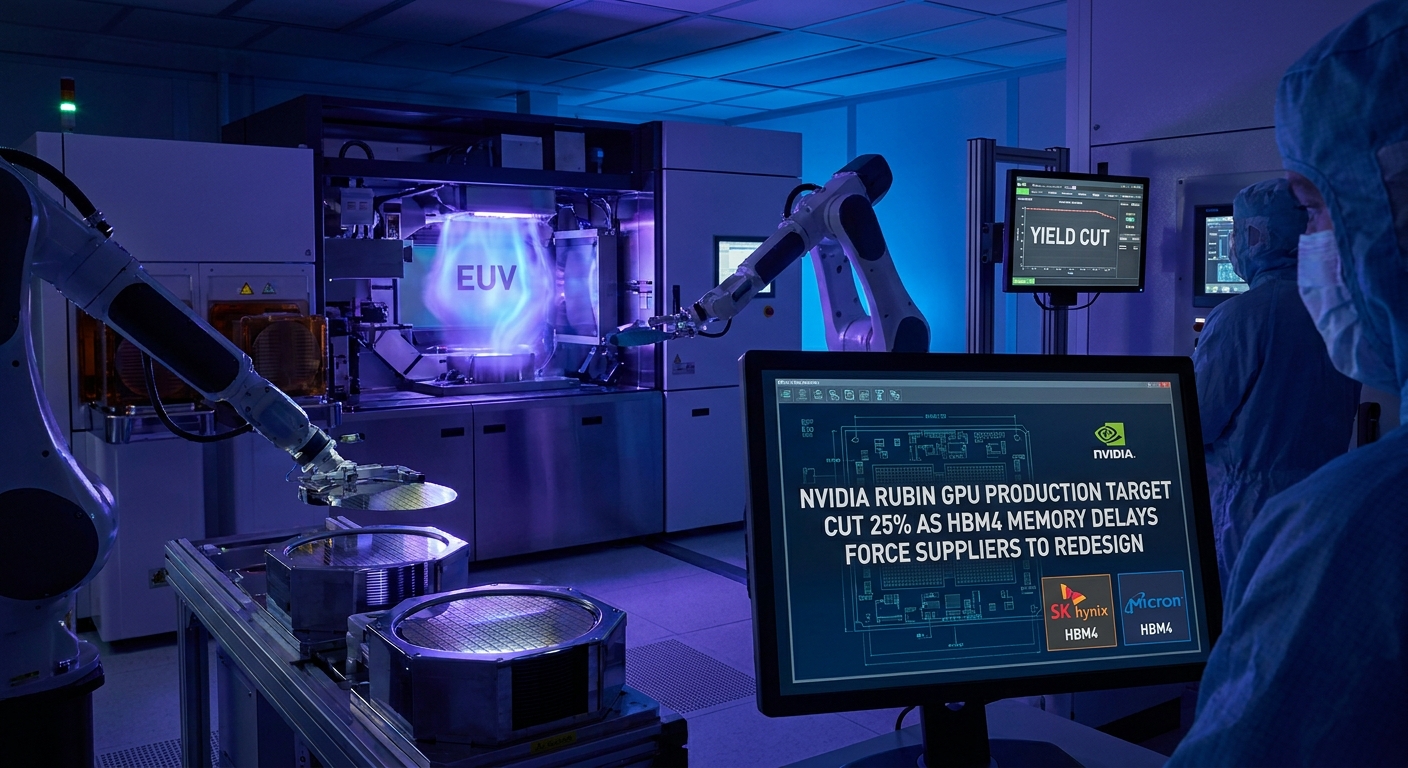 NVIDIA Rubin GPU production target reduction due to HBM4 memory supplier redesigns